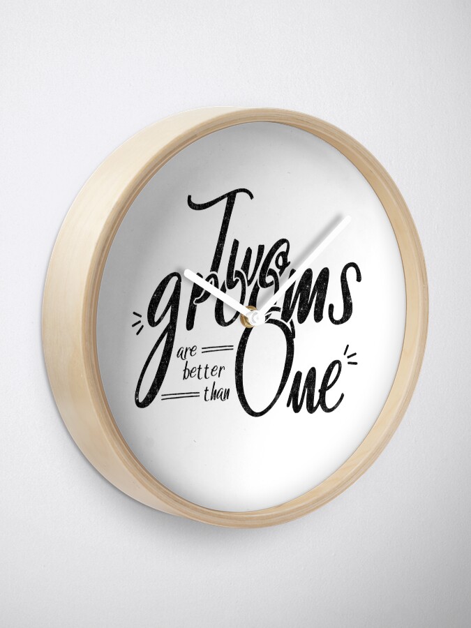 Vista alternativa de Reloj Camisa y regalos de la boda gay LGBT - Dos novios son mejores que uno