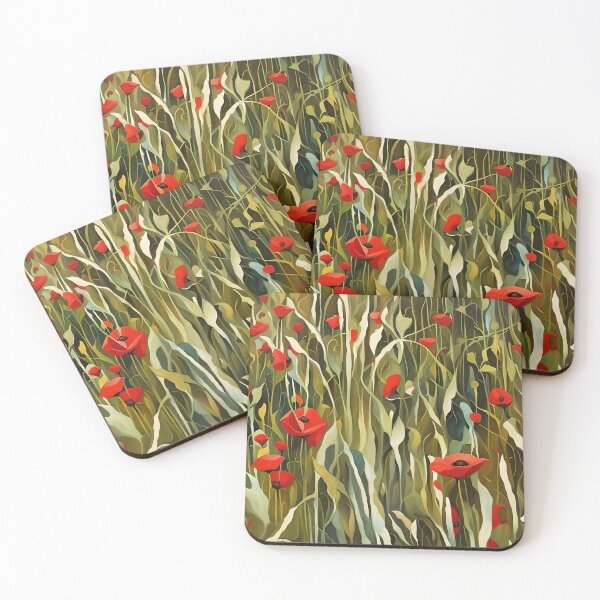 Item preview, Poppy Field Near Marmaris Abstract Art 4 designed and sold by taiche.