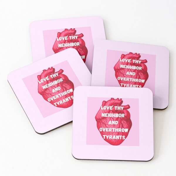 Item preview, Love Thy Neighbor and Overthrow Tyrants designed and sold by Devon Spier.