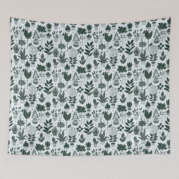Item preview, Bauhaus Plant Pattern, Green designed and sold by velvetearth.