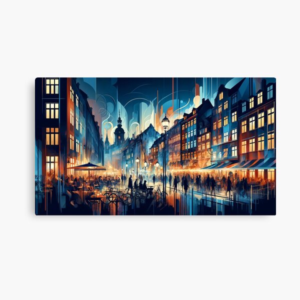 Item preview, Copenhagen Evenings: Cobblestones Aglow with Urban Tales designed and sold by leyfinder.