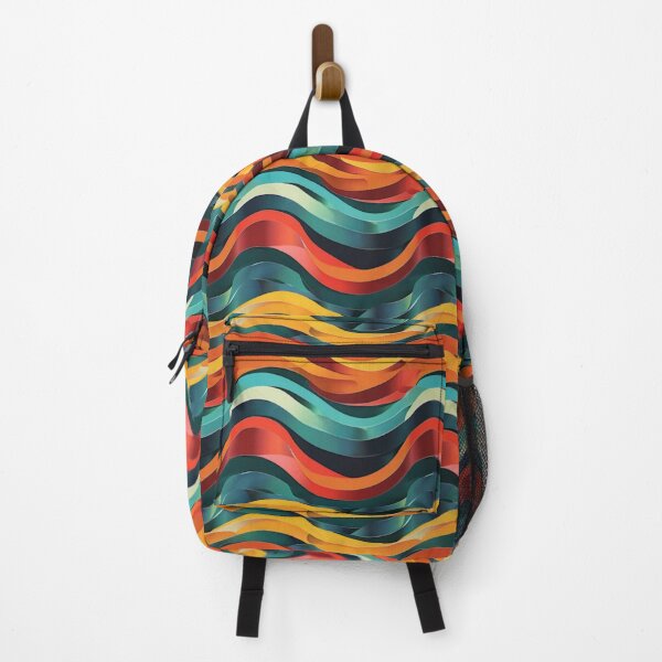 Item preview, Abstract wave pattern bold colour scheme Active Outdoors Inspired Art designed and sold by CDC40.