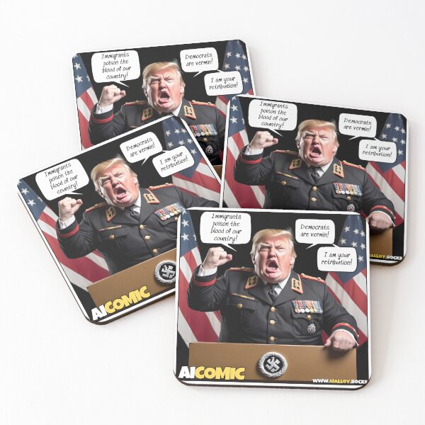 Item preview, 2024 Election Politics: Trump caricature as Orange Hitler designed and sold by Malloy.rocks.