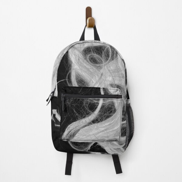 Item preview, FLOWING WHITE CURLY HAIR ON BLACK PRINT - dePace' designed and sold by mrpropcake.