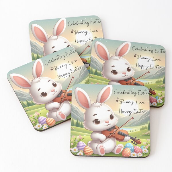 Item preview,  A bunny playing a violin! designed and sold by FreeSpiritArt4U.