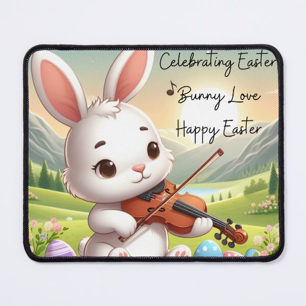 Item preview, A bunny playing a violin! designed and sold by FreeSpiritArt4U.