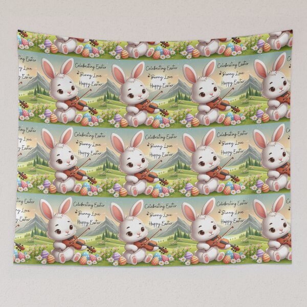 Item preview,  A bunny playing a violin! designed and sold by FreeSpiritArt4U.