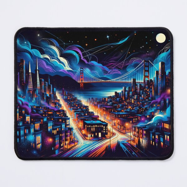 Item preview, San Francisco's Dreamscape: The Golden Gate Aglitter designed and sold by leyfinder.