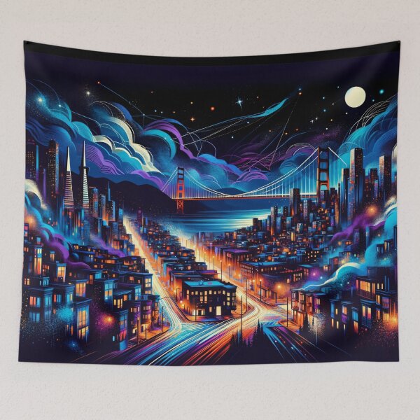 Item preview, San Francisco's Dreamscape: The Golden Gate Aglitter designed and sold by leyfinder.