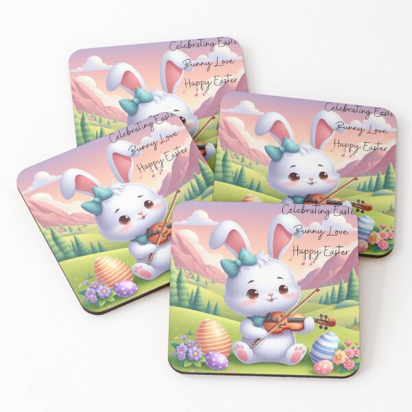 Item preview, A bunny playing a violin! designed and sold by FreeSpiritArt4U.