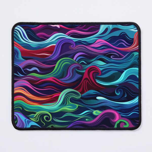 Item preview, Abstract wave pattern neon colour palette Active Outdoors Inspired Art designed and sold by CDC40.