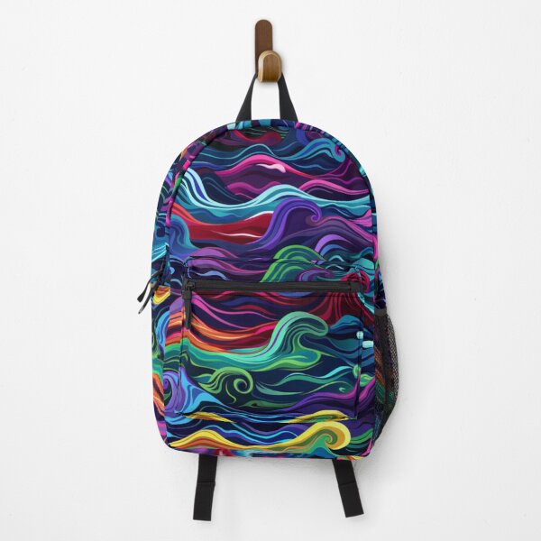 Item preview, Abstract wave pattern neon colour palette Active Outdoors Inspired Art designed and sold by CDC40.