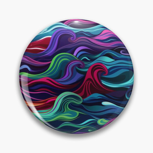 Item preview, Abstract wave pattern neon colour palette Active Outdoors Inspired Art designed and sold by CDC40.