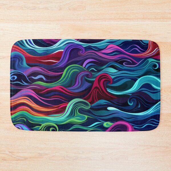 Item preview, Abstract wave pattern neon colour palette Active Outdoors Inspired Art designed and sold by CDC40.