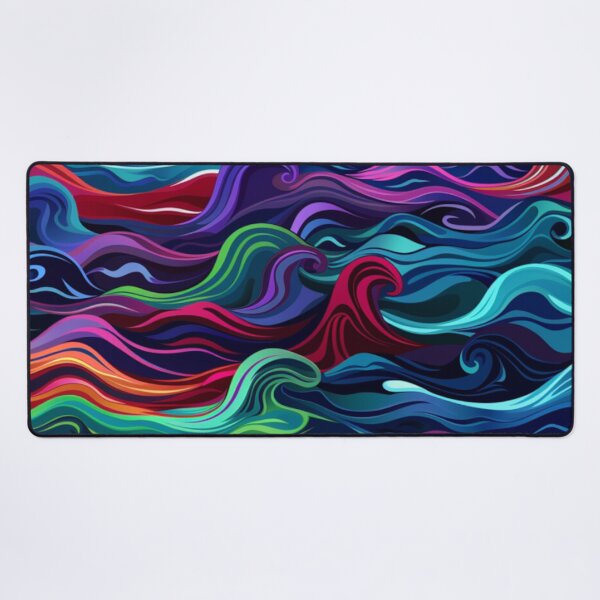 Item preview, Abstract wave pattern neon colour palette Active Outdoors Inspired Art designed and sold by CDC40.