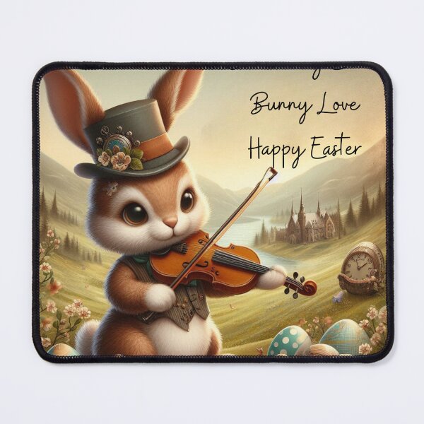 Item preview, A bunny playing a violin! designed and sold by FreeSpiritArt4U.