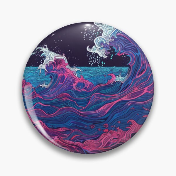 Item preview, Paleta de colores de neón con patrón de ondas abstractas Arte inspirado en Active Outdoors designed and sold by CDC40.
