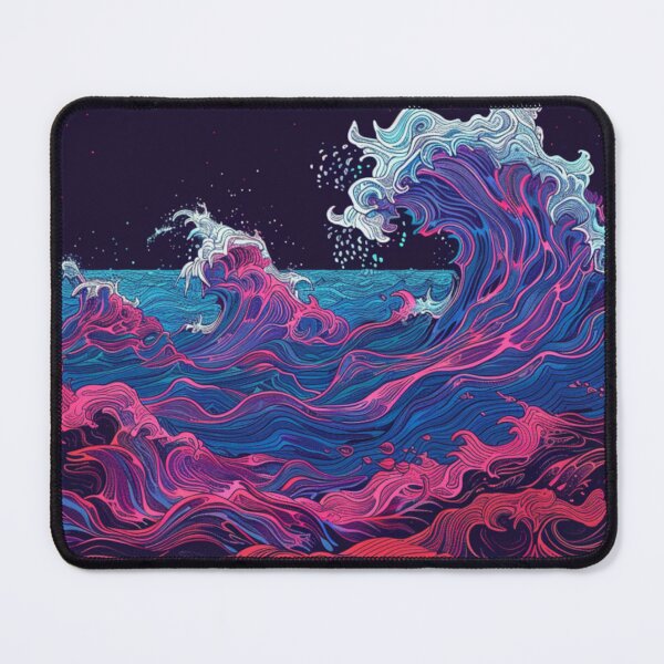 Item preview, Abstract wave pattern neon colour palette Active Outdoors Inspired Art designed and sold by CDC40.