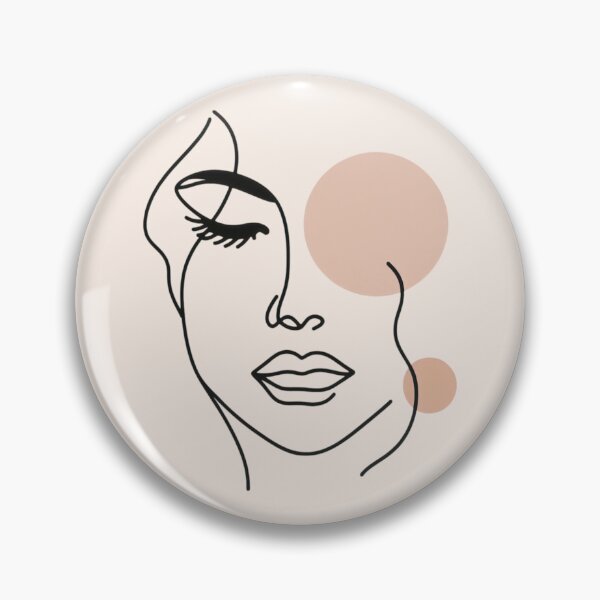 Item preview, One line woman face drawing designed and sold by MusesWhispers.