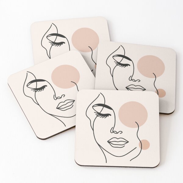Item preview, One line woman face drawing designed and sold by MusesWhispers.
