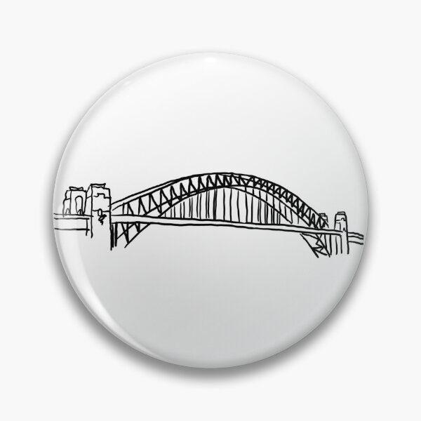 Item preview, Sydney Harbour Bridge, hand drawn , illustration, digital art designed and sold by GirlWander12.