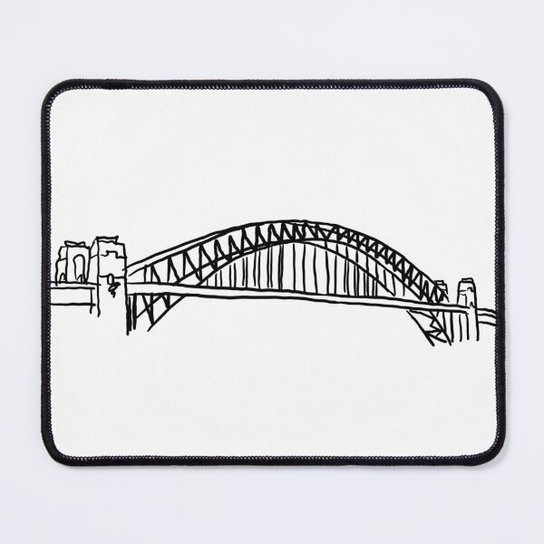Item preview, Sydney Harbour Bridge, hand drawn , illustration, digital art designed and sold by GirlWander12.