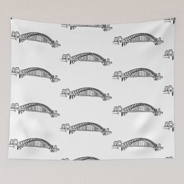 Item preview, Sydney Harbour Bridge, hand drawn , illustration, digital art designed and sold by GirlWander12.