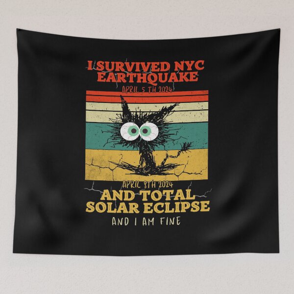 Item preview, I survived the NY Earthquake and total solar eclipse designed and sold by MilkyForest.