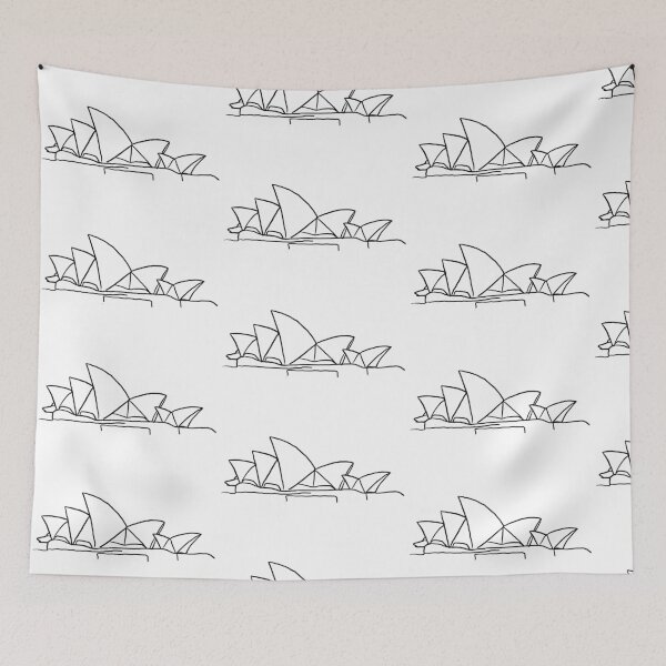 Item preview, Sydney Opera House, illustration, digital art designed and sold by GirlWander12.
