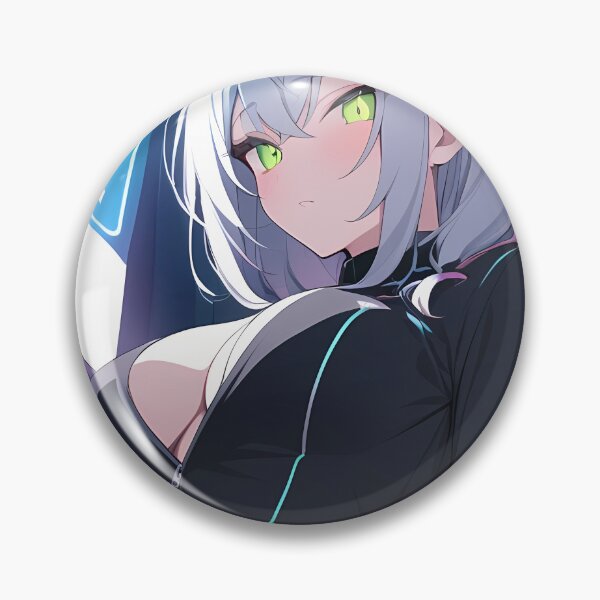 Item preview, Anime Girl with White Hair and Green Eyes designed and sold by PixiAnime.
