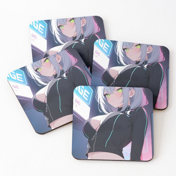 Item preview, Anime Girl with White Hair and Green Eyes designed and sold by PixiAnime.