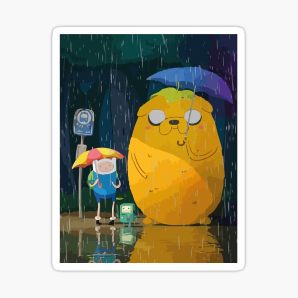 Artikel-Vorschau von Adventure Time Tororo, Jake Totoro, Finn, BMO, Animation, designt und verkauft von Maria-sticker111.