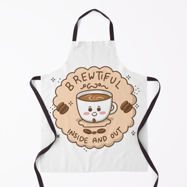 Item preview, Brew-tiful Inside and Out: Cute Tea Cup Character with Playful Font and Coffee Bean Decor designed and sold by HahaHandlesHub.