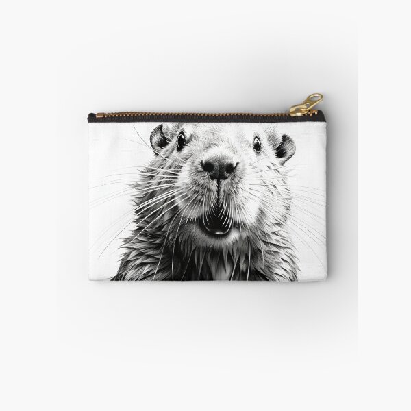 Artikelvorschau, Schwarz-weiße Biber-Bleistiftzeichnung entworfen und verkauft von Pencil-Art.