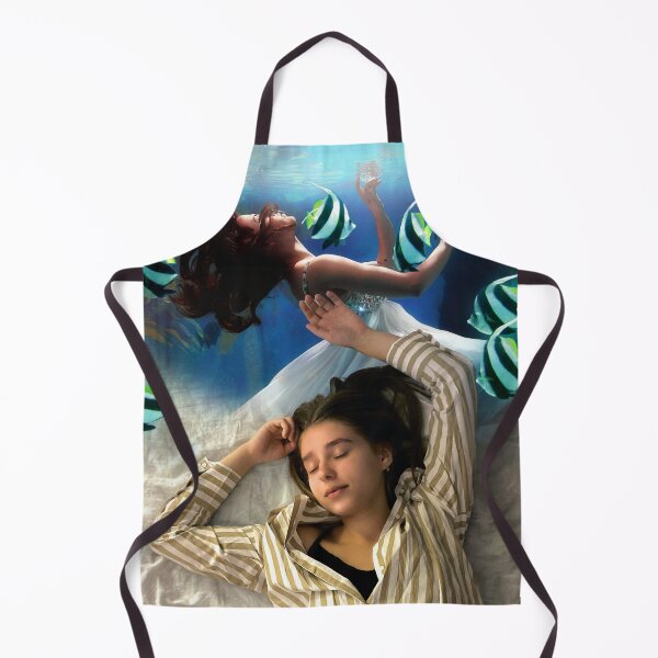 Item preview, Surreal Collage Art Print: Mind Swimming Dream - Girl Swimming in Underwater Dream designed and sold by GollyWillikers.