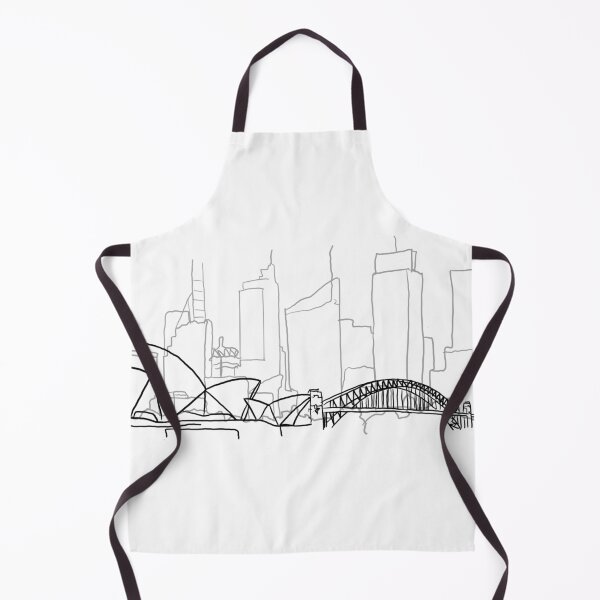 Item preview, Sydney Skyline black and white outline designed and sold by GirlWander12.