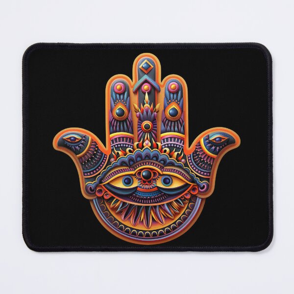 Artikelvorschau, Trippy Ornate Hamsa Hand With Hindu Influences entworfen und verkauft von Yogimeister.