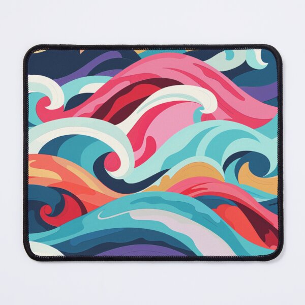 Item preview, Abstract wave pattern bold colour scheme Active Outdoors Inspired Art designed and sold by CDC40.