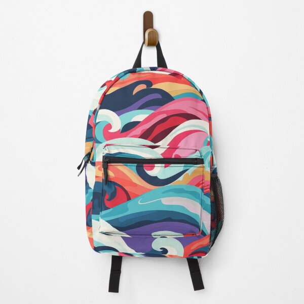 Item preview, Abstract wave pattern bold colour scheme Active Outdoors Inspired Art designed and sold by CDC40.