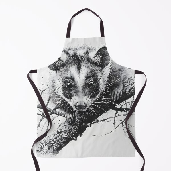 Item preview, Black and White Opossum Pencil Drawing designed and sold by Pencil-Art.