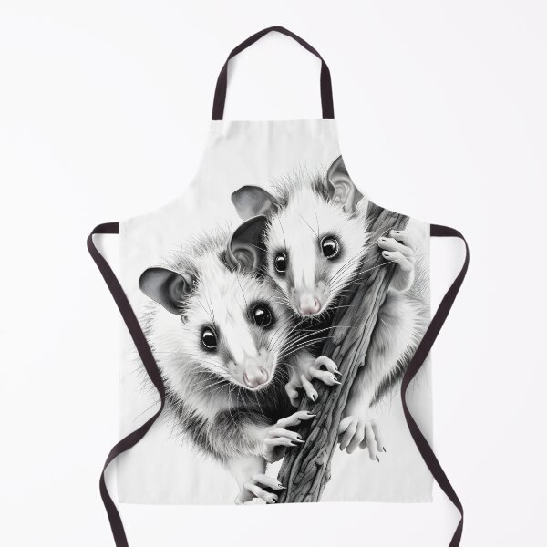 Item preview, Black and White Opossum Pencil Drawing designed and sold by Pencil-Art.