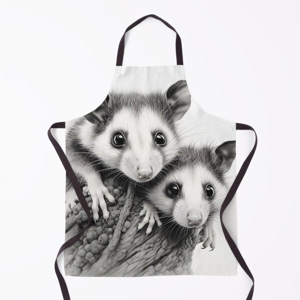 Item preview, Black and White Opossum Pencil Drawing designed and sold by Pencil-Art.