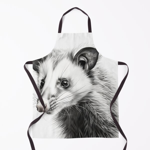 Item preview, Black and White Opossum Pencil Drawing designed and sold by Pencil-Art.