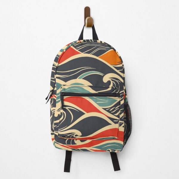 Item preview, Abstract wave pattern retro colour scheme Active Outdoors Inspired Art designed and sold by CDC40.