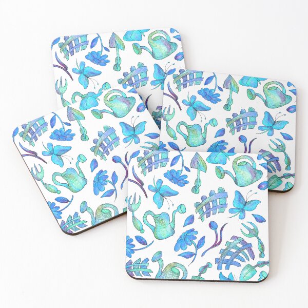 Item preview, garden pattern blue designed and sold by Gerardo Segismundo.