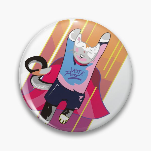 Item preview, Superhéroe gato feliz designed and sold by PussTasticShop.