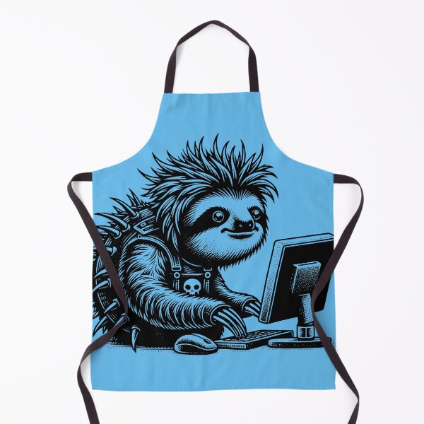 Item preview, Punk Rock Goth Sloth on Computer Vintage Style designed and sold by dreamsagellc.