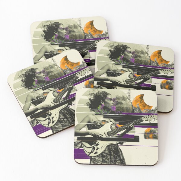 Item preview, Cosmic Melody: A Surreal Guitarist Collage designed and sold by Mystikos Art.