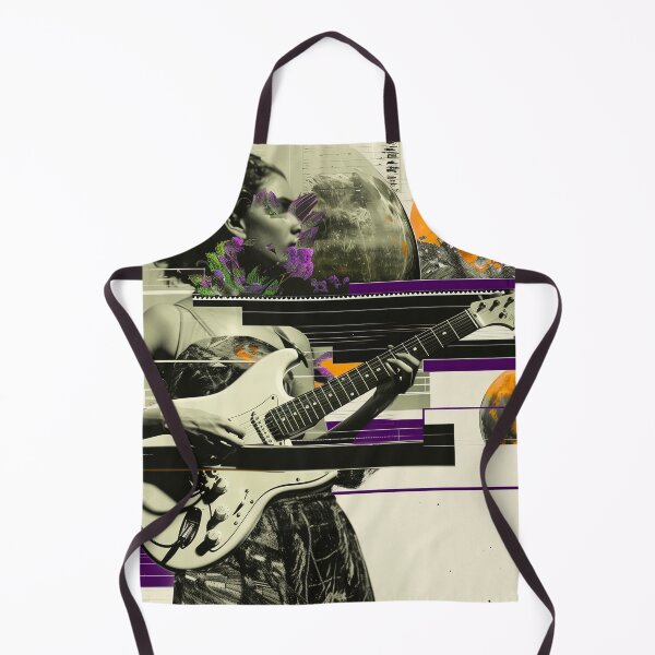 Item preview, Cosmic Melody: A Surreal Guitarist Collage designed and sold by Mystikos Art.