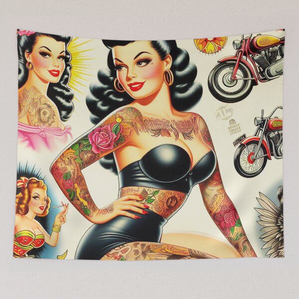 Item preview, Hot Tattooed Pin-up designed and sold by PulpVintage.